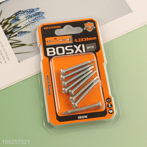 Factory Price 8 Pieces Self Drilling Screws Set Iron Self Tapping Screws Set