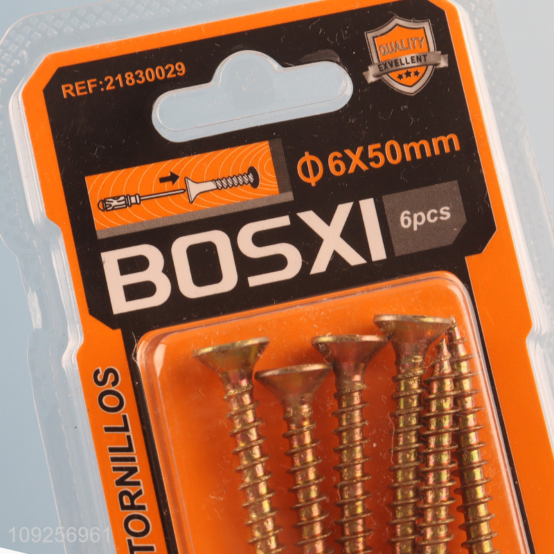 China Wholesale 6 Pieces Self Tapping Screw Set Iron Self Tapping Screws Set