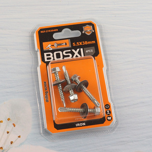 China Wholesale 4 Pieces Iron Self Drilling Screws with Washer for Wood Plastic