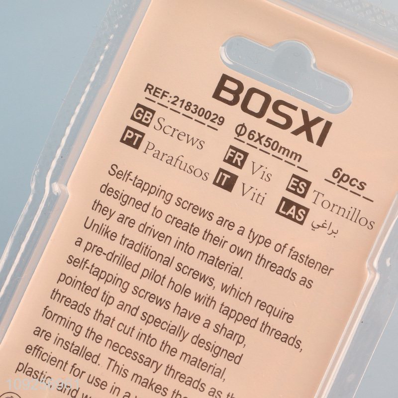 China Wholesale 6 Pieces Self Tapping Screw Set Iron Self Tapping Screws Set