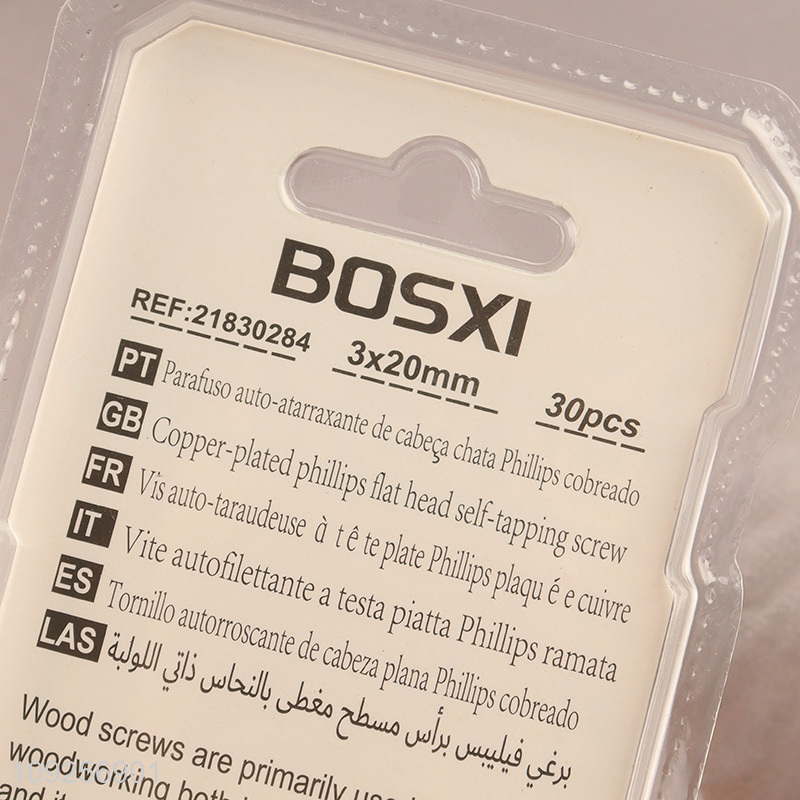 Hot Selling 30 Pieces Self Tapping Screw Set Iron Self Tapping Screws Set