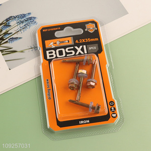 China Imports 5 Pieces Iron Self Drilling Screws with Washer for Plastic Metal