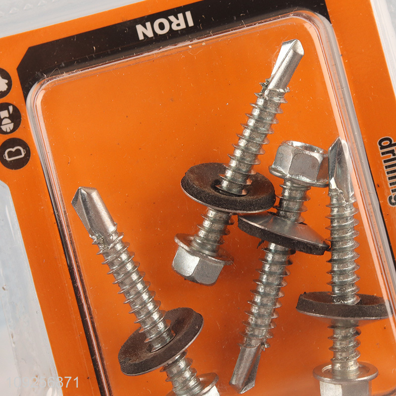 China Wholesale 4 Pieces Iron Self Drilling Screws with Washer for Wood Plastic