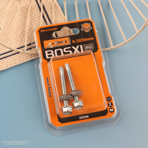 New Arrival 2 Pieces Iron Self Drilling Screws with Washer for Plastic Metal