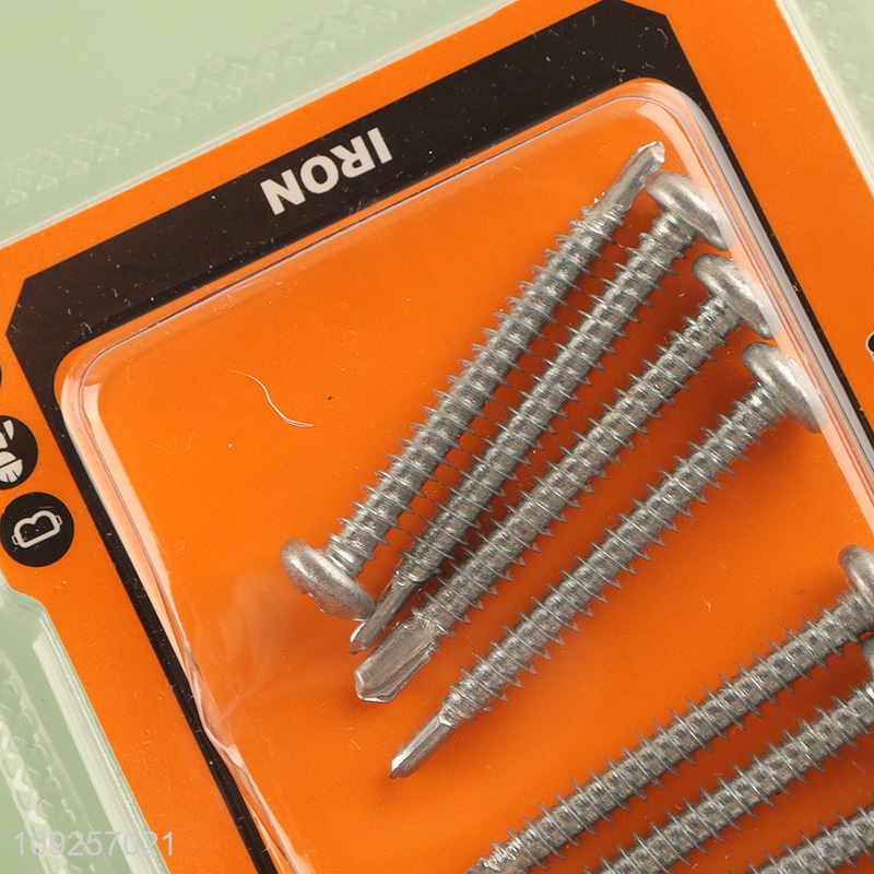 Factory Price 8 Pieces Self Drilling Screws Set Iron Self Tapping Screws Set