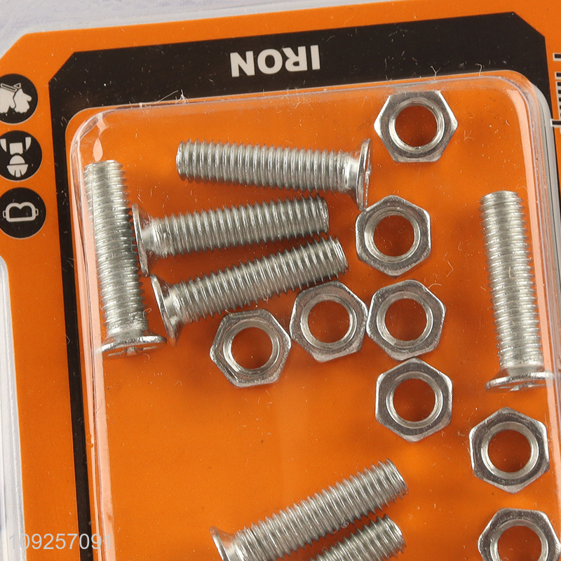 High Quality 8Set M5 Screw and Nut Set Iron Screws and Nuts Set Fastener Kit