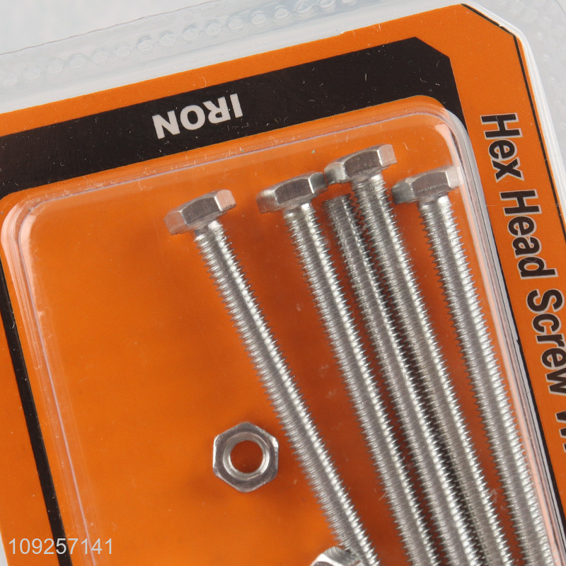 China Wholesale 5Set M4 Screw and Nut Set Iron Screws and Nuts Set Fastener Kit