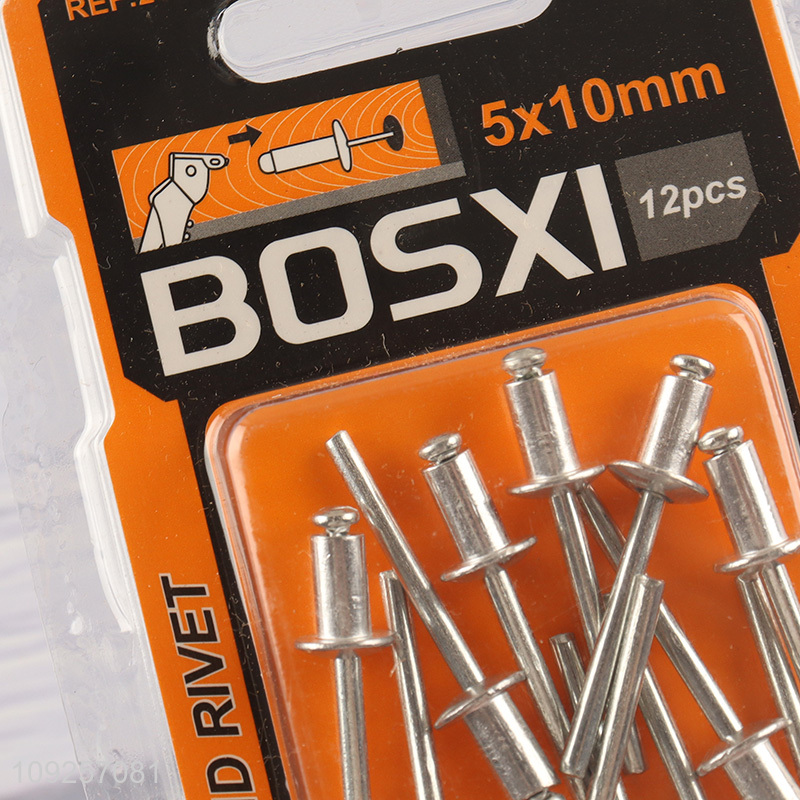 Hot Selling 12 Pieces Aluminum Blind Rivets Pop Rivets for Construction Automobile