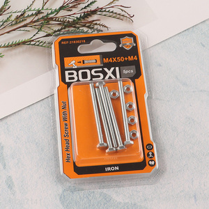 China Wholesale 5Set M4 Screw and Nut Set Iron Screws and Nuts Set Fastener Kit