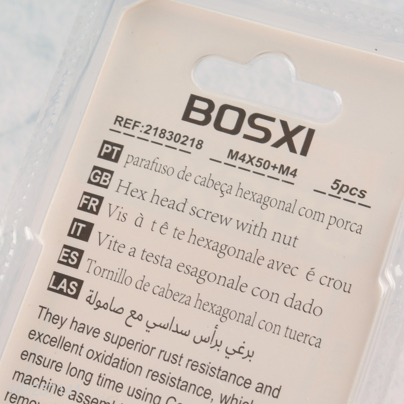 China Wholesale 5Set M4 Screw and Nut Set Iron Screws and Nuts Set Fastener Kit