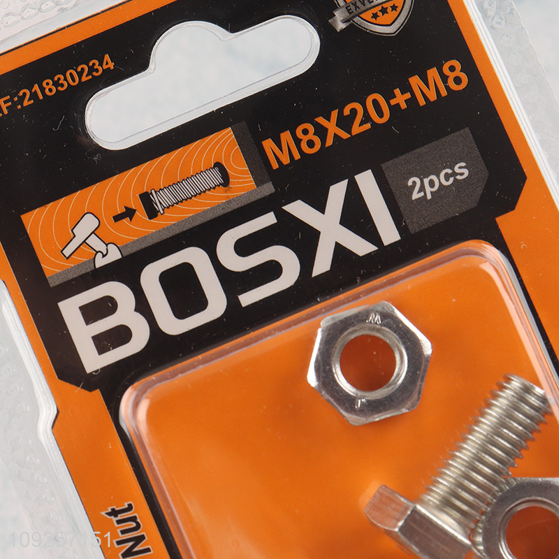 New Arrival 2Set M8 Screw and Nut Set Iron Screws and Nuts Set Fastener Kit