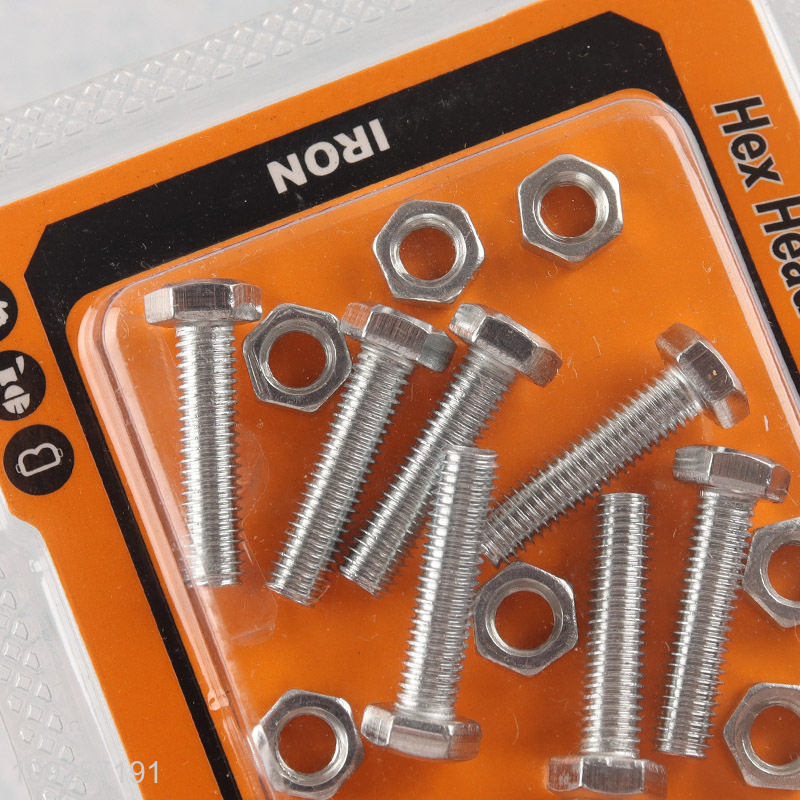 New Product 7Set M5 Screw and Nut Set Iron Screws and Nuts Set Fastener Kit