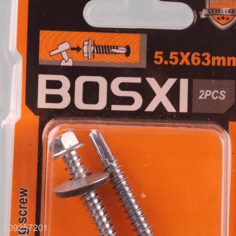 Factory Price 2 Pieces Iron Self Drilling Screws with Washer for Wood Plastic