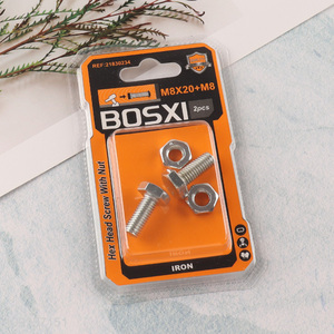 New Arrival 2Set M8 Screw and Nut Set Iron Screws and Nuts Set Fastener Kit