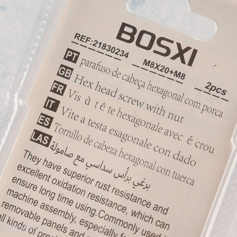 New Arrival 2Set M8 Screw and Nut Set Iron Screws and Nuts Set Fastener Kit