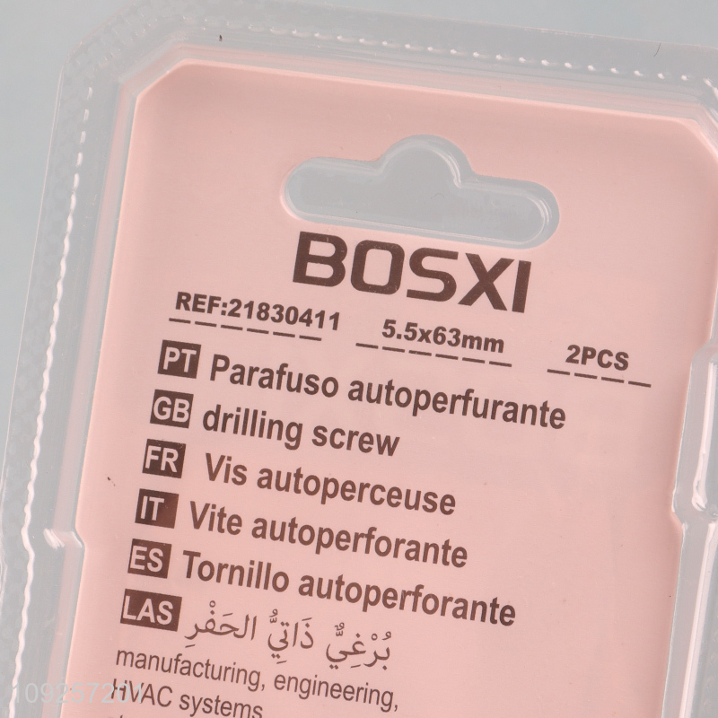 Factory Price 2 Pieces Iron Self Drilling Screws with Washer for Wood Plastic