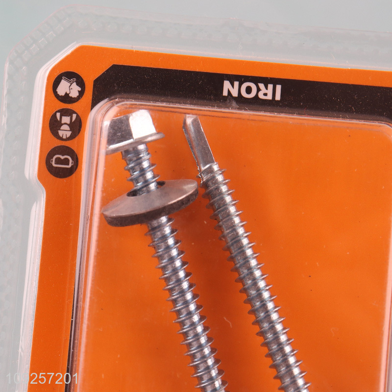 Factory Price 2 Pieces Iron Self Drilling Screws with Washer for Wood Plastic