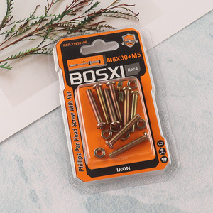 Good Quality 8Set M5 Screw and Nut Set Iron Screws and Nuts Set Fastener Kit