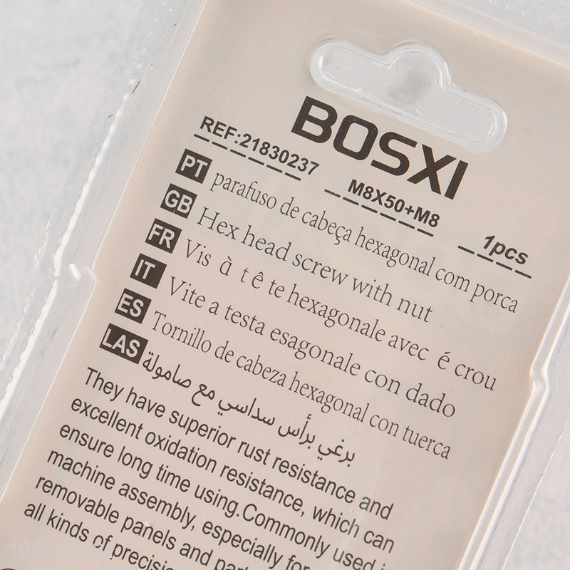 High Quality 1Set M8 Screw and Nut Set Iron Screws and Nuts Set Fastener Kit