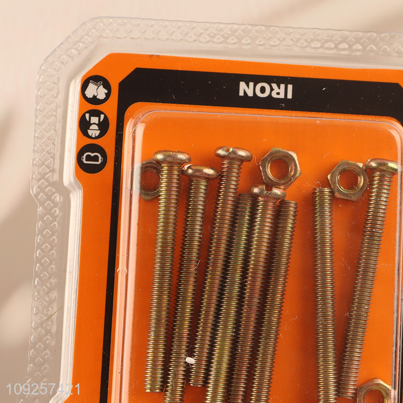 New Arrival 8Set M4 Screw and Nut Set Iron Screws and Nuts Set Fastener Kit
