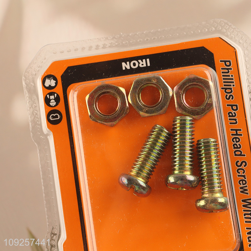 Hot Selling 3Set M8 Screw and Nut Set Iron Screws and Nuts Set Fastener Kit