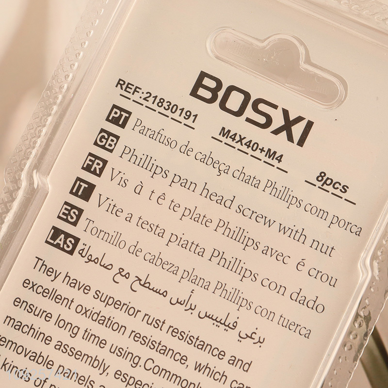 New Arrival 8Set M4 Screw and Nut Set Iron Screws and Nuts Set Fastener Kit