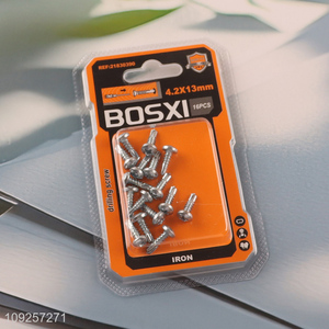 High Quality 16 Pieces Self Drilling Screws Set Iron Self Tapping Screws Set