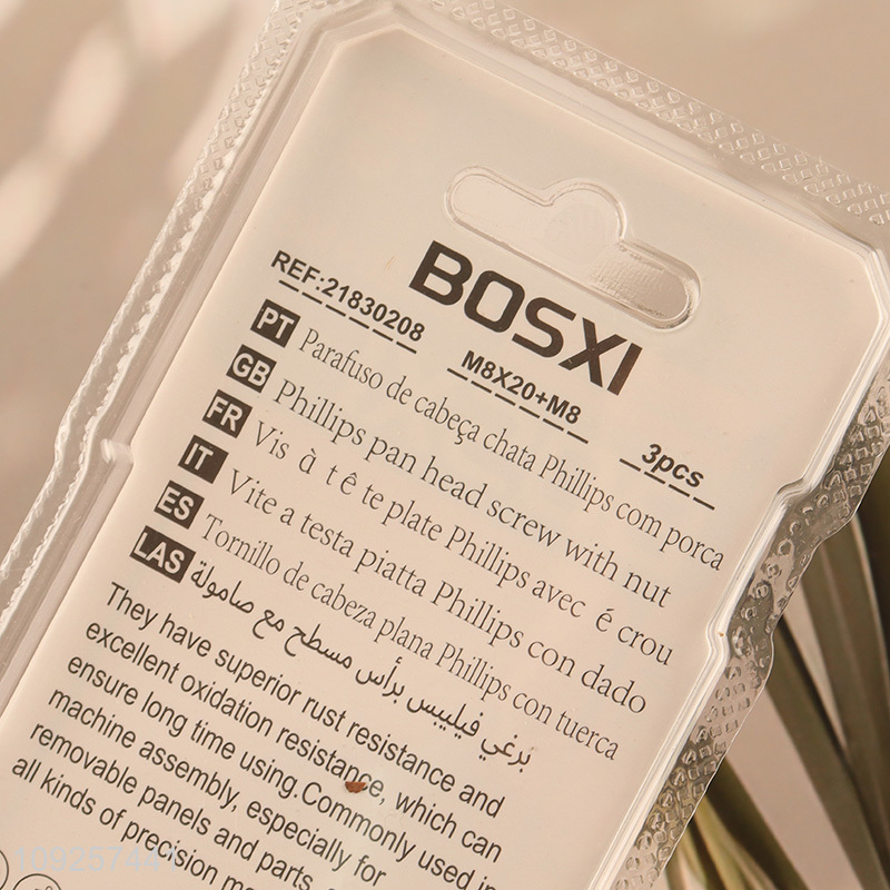 Hot Selling 3Set M8 Screw and Nut Set Iron Screws and Nuts Set Fastener Kit