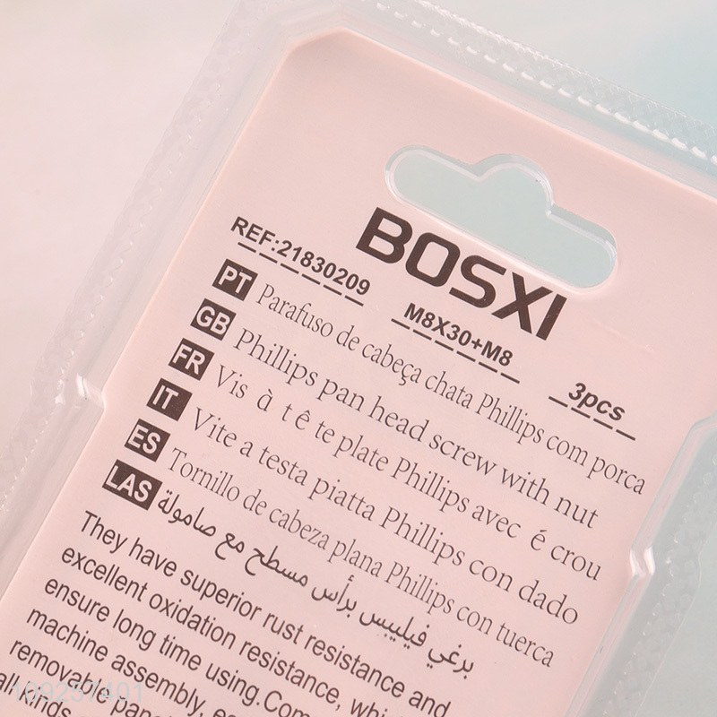 Factory Supply 3Set M8 Screw and Nut Set Iron Screws and Nuts Set Fastener Kit