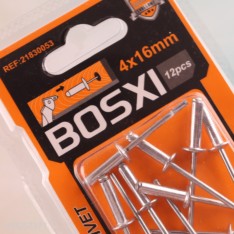 New Product 12 Pieces Aluminum Blind Rivets Pop Rivets for Construction Automobile