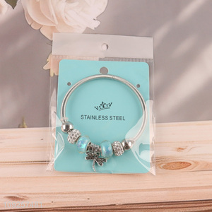 New Arrival Charm Bracelet Silver Plated Stainless Steel Charm Bracelet