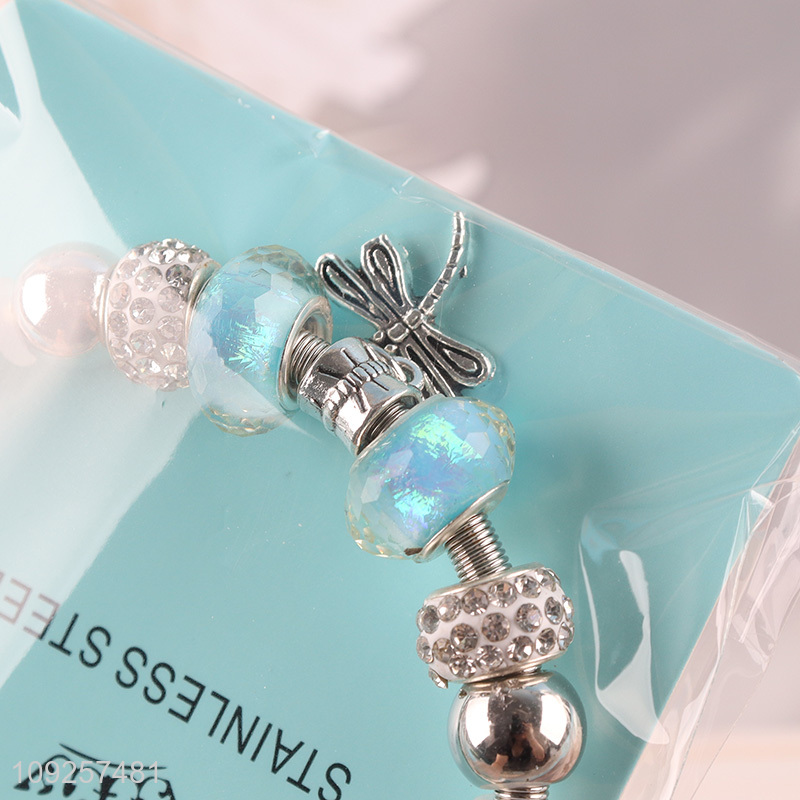 New Arrival Charm Bracelet Silver Plated Stainless Steel Charm Bracelet