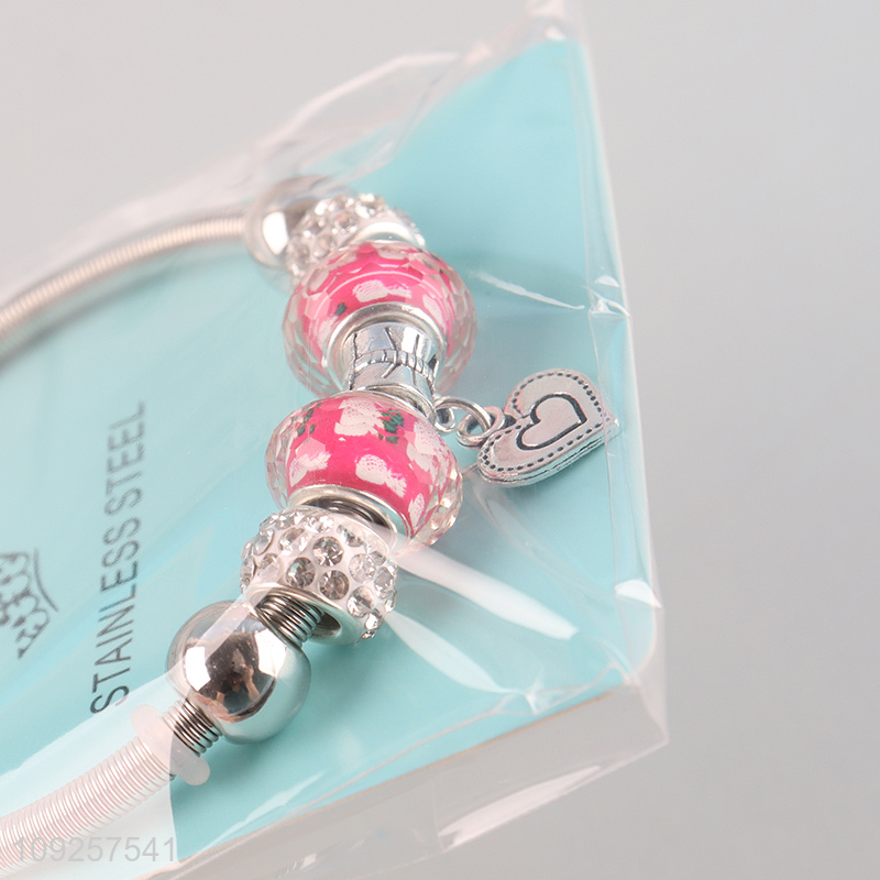 China Imports Charm Bracelet Stainless Steel Bangle Fashion Jewelry Gifts