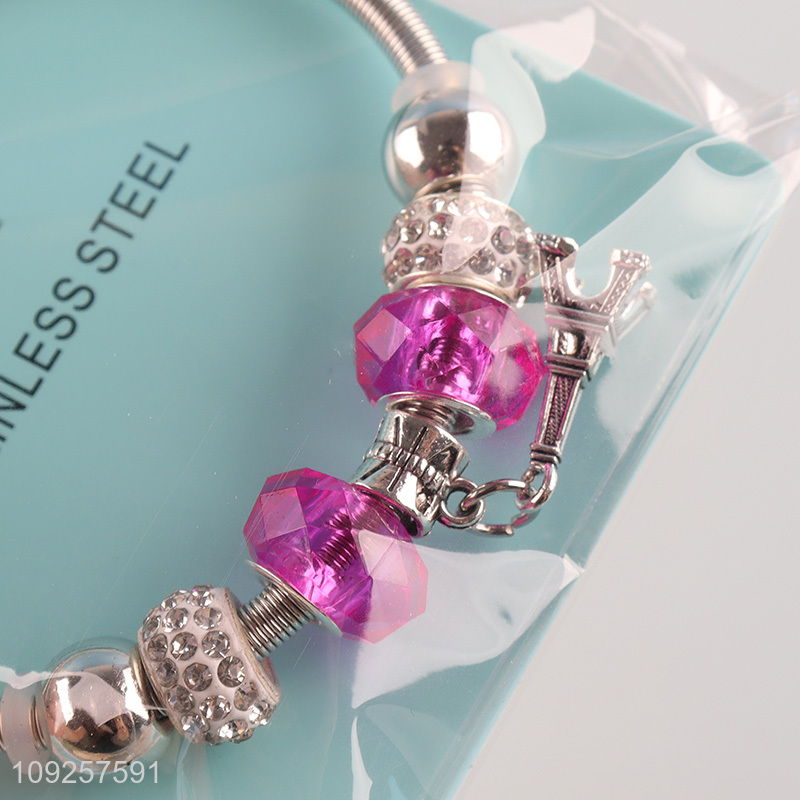 Hot Selling Charm Bracelet Stainless Steel Bangle Bracelet Girls Jewelry