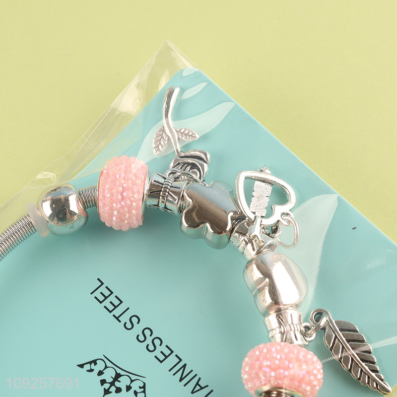 High Quality Charm Bracelet Stainless Steel Bangle Bracelet Girls Jewelry