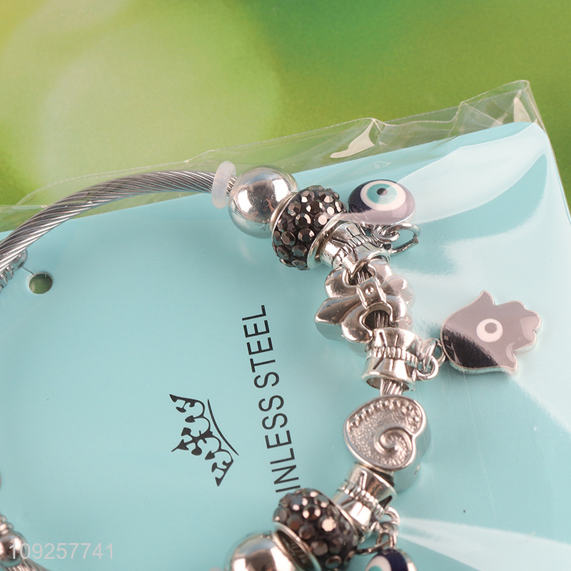 Online Wholesale Charm Bracelet Stainless Steel Bangle Fashion Jewelry Gifts