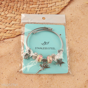 New Product Charm Bracelet Stainless Steel Bangle Bracelet Girls Jewelry