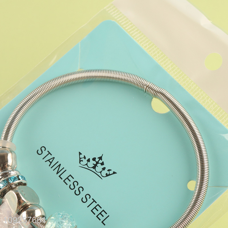 New Arrival Stainless Steel Bangle Charm Bracelet Silver Charm Bracelet