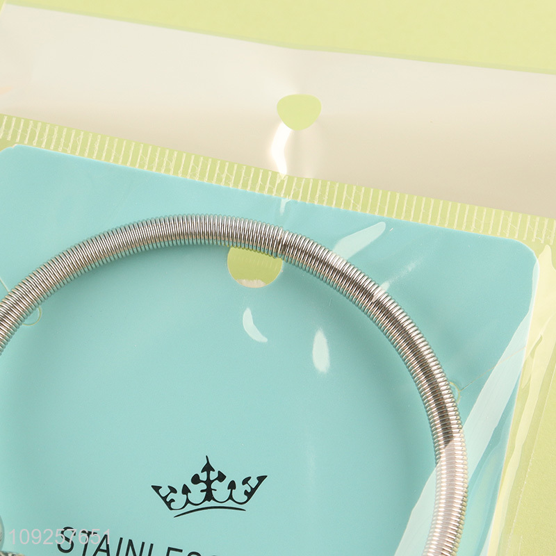 Online Wholesale Stainless Steel Silver Plated Charm Bracelet Fashion Jewelry