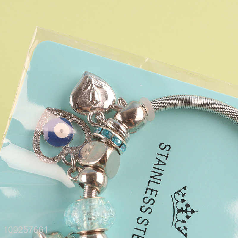 New Arrival Stainless Steel Bangle Charm Bracelet Silver Charm Bracelet