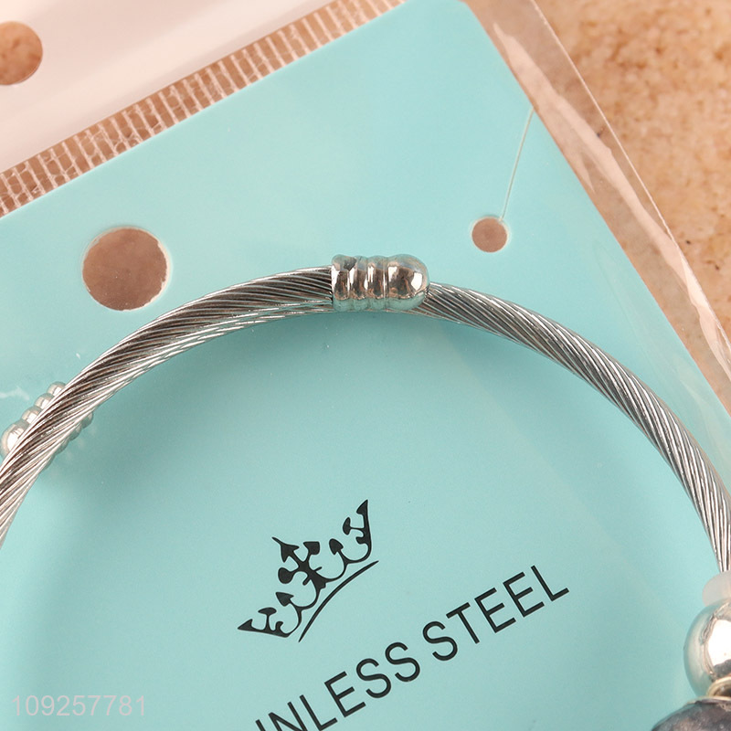 High Quality Charm Bracelet Silver Plated Stainless Steel Charm Bracelet