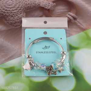 Good Quality Stainless Steel Silver Plated Charm Bracelet Fashion Jewelry