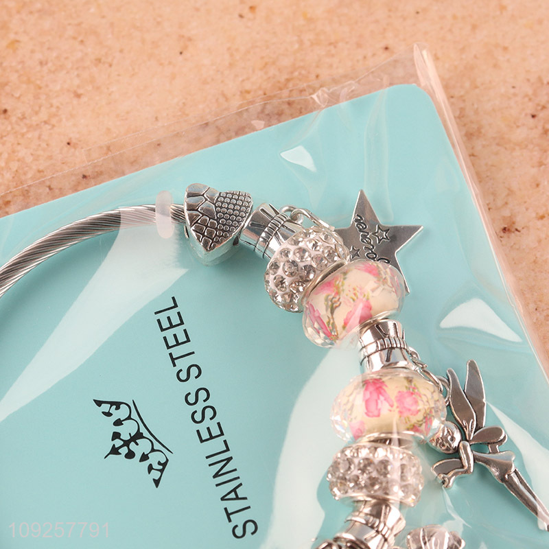 New Product Charm Bracelet Stainless Steel Bangle Bracelet Girls Jewelry