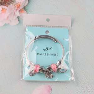 New Product Charm Bracelet Silver Plated Stainless Steel Charm Bracelet