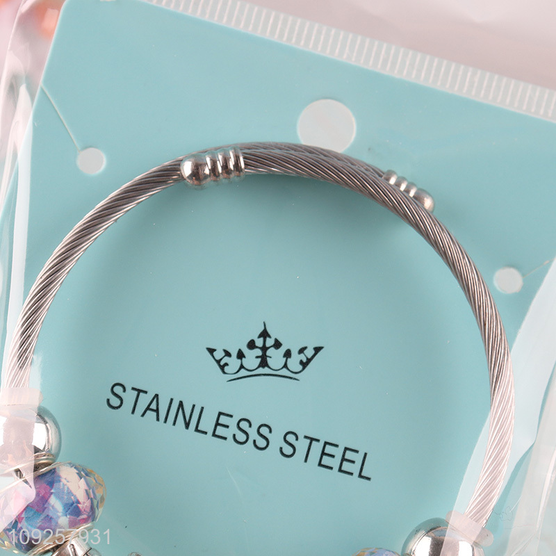 New Arrival Charm Bracelet Silver Bracelet Stainless Steel Bangle Bracelet