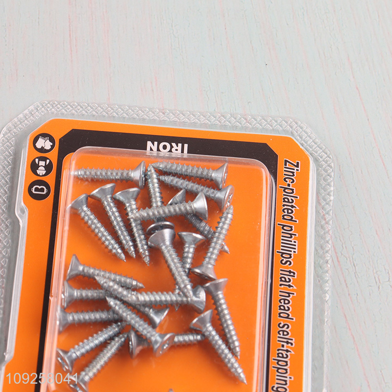 Factory Price 24 Pieces Self Tapping Screw Set Iron Self Tapping Screws Set