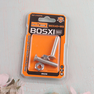 Hot Selling 2 Pieces M8 Iron Screws and Nuts Set Hardware Assortment Kit