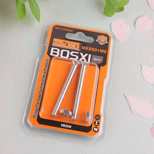 Factory Supply 2 Pieces M6 Iron Screws and Nuts Set Hardware Assortment Kit