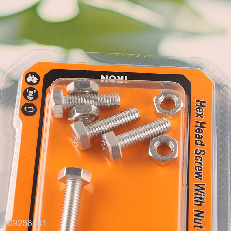 Factory Supply 4 Pieces M6 Iron Screws and Nuts Set Hardware Assortment Kit