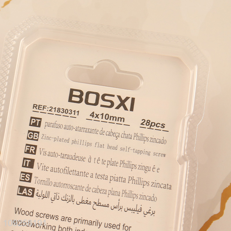 High Quality 28 Pieces Self Tapping Screw Set Iron Self Tapping Screws Set